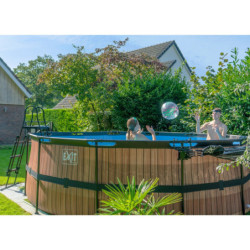 Piscine hors sol ronde Wood ø450x122cm avec pompe filtrante – Exit Toys