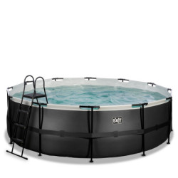 Piscine hors sol ronde Black Leather ø450x122cm avec pompe filtrante – Exit Toys