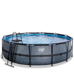 Piscine hors sol ronde Stone ø488x122cm avec pompe filtrante – Exit Toys