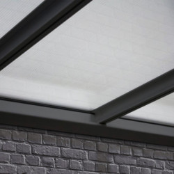 Pergola adossée 435x300cm en aluminium noir et polycarbonate 4mm CIELO - DCB Garden