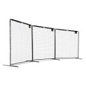 Filet de protection sportif 900x300 cm en acier galvanisé Exit Toys - Noir avec ancrages au sol inclus