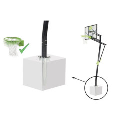 Panier de basket vert/noir pour fixation au sol Galaxy avec cercle dunk – Exit Toys