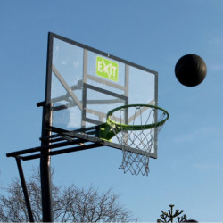 Panier de basket vert/noir pour fixation au sol Galaxy avec cercle dunk – Exit Toys