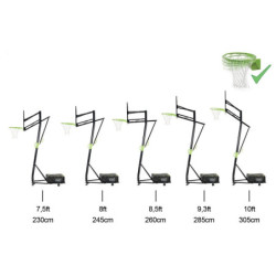 Panier de basket vert/noir mobile à roulettes Galaxy avec cercle dunk – Exit Toys