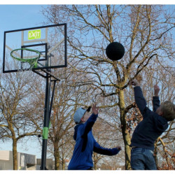 Panier de basket vert/noir mobile à roulettes Galaxy avec cercle dunk – Exit Toys