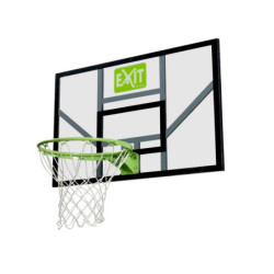 Panneau de basket vert/noir avec anneau et filet – Exit Toys