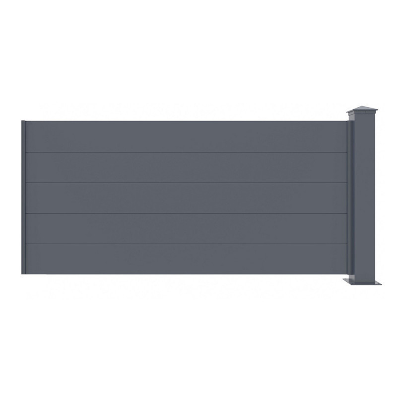 Kit d'extension pour clôture en aluminium anthracite 188,6xH.89cm X-METAL