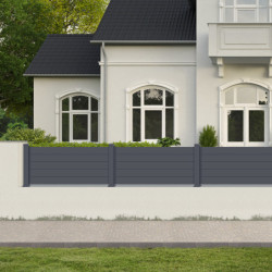 Kit d'extension pour clôture en aluminium anthracite 188,6xH.89cm X-METAL