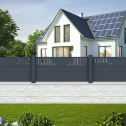 Kit d'extension pour clôture en aluminium anthracite 188,6xH.89cm FANCY TIME X-METAL