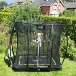 Trampoline enterré rectangulaire 153x214cm noir Silhouette - Exit Toys