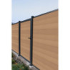 Portillon battant en bois composite 100x180cm - coloris bois vieilli - Compolife