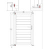 Portillon battant en bois composite 100x180cm - coloris bois vieilli - Compolife