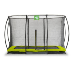 Trampoline enterré rectangulaire 244x366cm vert Silhouette - Exit Toys
