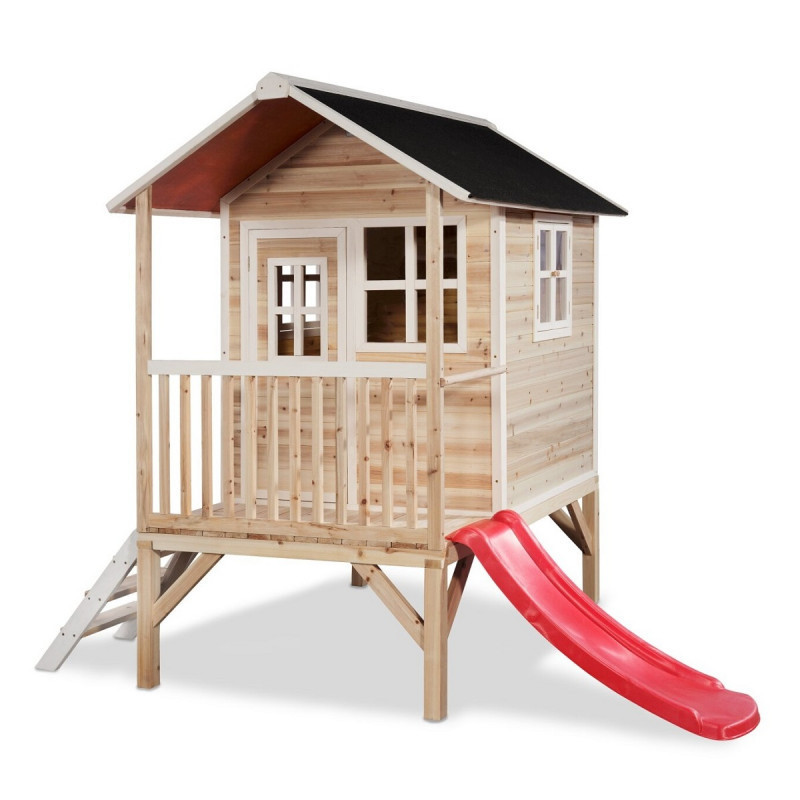 Maisonnette en bois FSC naturel Loft 300 - Exit Toys
