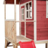 Maisonnette en bois FSC rouge Loft 300 - Exit Toys