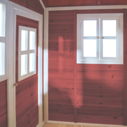 Maisonnette en bois FSC rouge Loft 300 - Exit Toys
