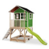 Maisonnette en bois FSC vert Loft 500 - Exit Toys