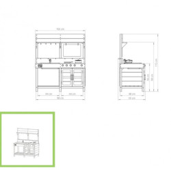 Cuisine d'extérieur en bois Yummy 200 - Exit Toys