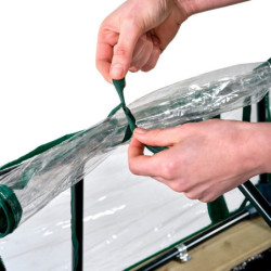 Carré potager sur pieds en bois massif Aksent L avec serre et outils de jardinage - Exit Toys