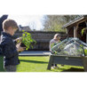 Carré potager sur pieds en bois massif Aksent XL avec serre et outils de jardinage - Exit Toys