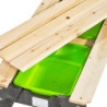 Table d'activités en bois massif sable et eau Aksent avec deux bancs - Exit Toys