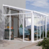 Véranda 300x305cm en aluminium blanc et polycarbonate 8mm Sanremo - Palram - Canopia