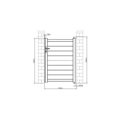 Portillon battant plein en alu moderne 100x142cm GARDE - coloris blanc - X-Métal