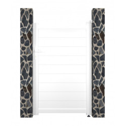 Portillon battant plein en aluminium 100x158cm GARDE - coloris blanc - X-Métal