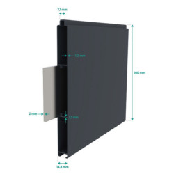 Portillon battant plein en aluminium 100x173cm GARDE - coloris blanc - X-Métal