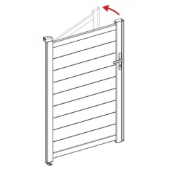 Kit de modification pour ouverture poussant gauche - portillon 158cm - X-Métal