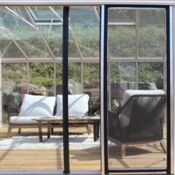 Porte moustiquaire 70x180cm avec cadre en aluminium laqué pour serre - LAMS