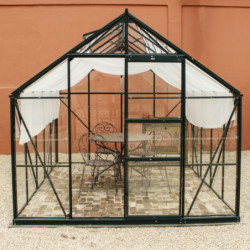 Système d’ombrage pour serres en aluminium laqué vert Carvi et Laurus 8,10m² - Lams