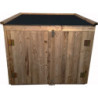 Coffre de jardin en bois traité 20mm 1200L GENIO Noir - Gardy Shelter