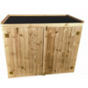 Coffre de jardin en bois traité 28mm 2000L ALTO Noir - Gardy Shelter