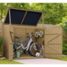 Coffre de jardin en bois traité 28mm 2000L ALTO Noir - Gardy Shelter