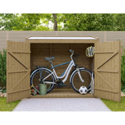 Coffre de jardin en bois traité 28mm 2000L ALTO Blanc - Gardy Shelter