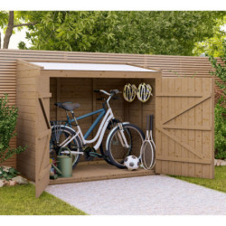 Coffre de jardin en bois traité 28mm 2000L ALTO Blanc - Gardy Shelter