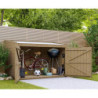 Coffre de jardin en bois traité 28mm 2000L LARGO Blanc - Gardy Shelter