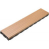 Plancher en bois composite - lot de 0,6m² - lames clipsables - marron - Compolife