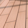 Plancher en bois composite - lot de 0,6m² - lames clipsables - marron - Compolife