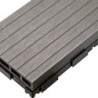 Plancher en bois composite - lot de 0,6m² - lames clipsables - gris - Compolife