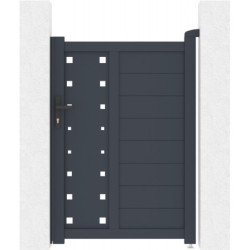 Portillon battant en alu moderne FANCY FILM 100x142cm - X-Metal