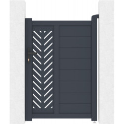 Portillon battant en alu moderne FANCY GROW 100x142cm - X-Metal