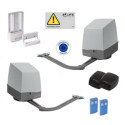 Kit motorisation portail battant aluminium 2,5mvantail 250kgvantail - Life Home Integration - Avec 2 télécommandes et feu cligno