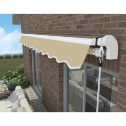 Store banne électrique 350x250cm EASY toile polyester beige - X-METAL