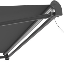 Store banne électrique 350x250cm EASY toile polyester grise - X-METAL