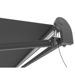 Store banne électrique 350x250cm EASY toile polyester grise - X-METAL