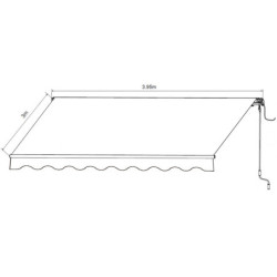 Store banne motorisé 395x300cm EASY toile polyester beige - X-METAL