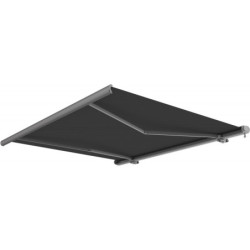 Store banne motorisé 400x300cm LUXO toile polyester grise - X-METAL