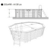 Piscine bois octogonale allongée 355x490cm AZURA toute équipée UBBINK